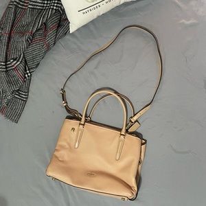 Tan Coach purse